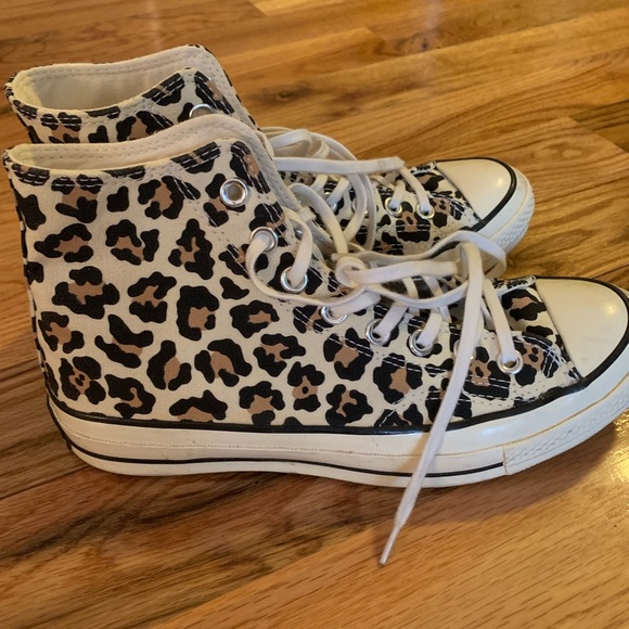 cheetah high top converse